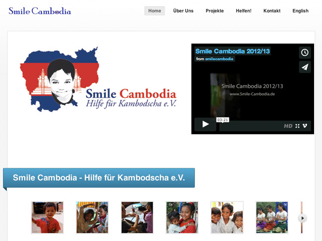 Smile Cambodia Webseite